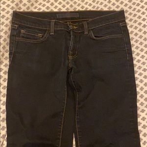 J Brand - Black Contrast Stitch Straight Jeans